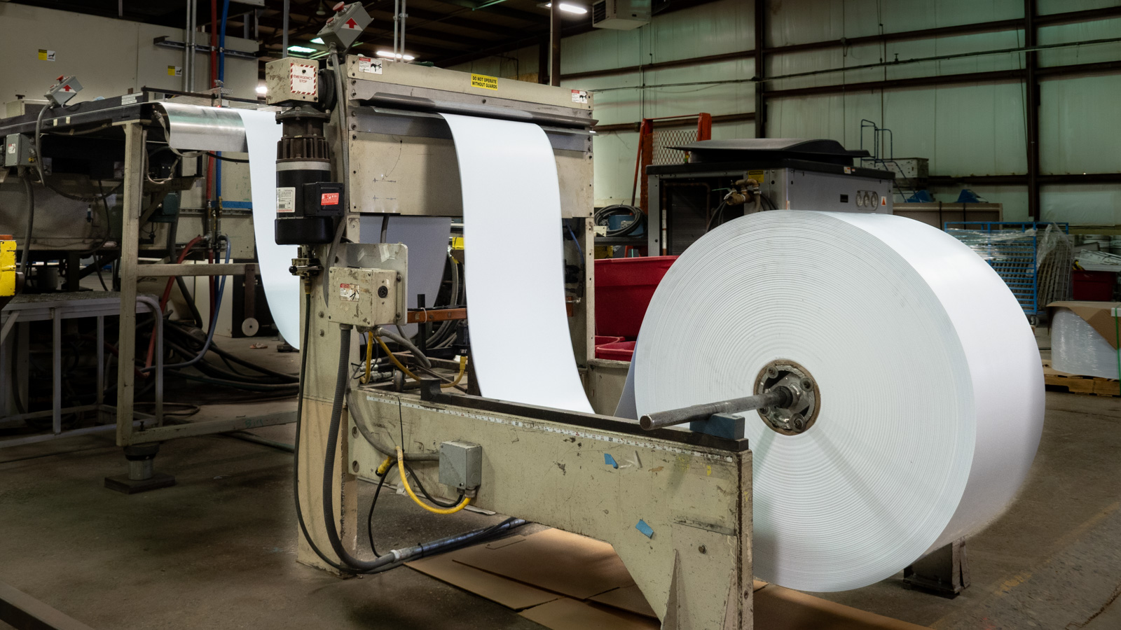 continuous roll-fed material